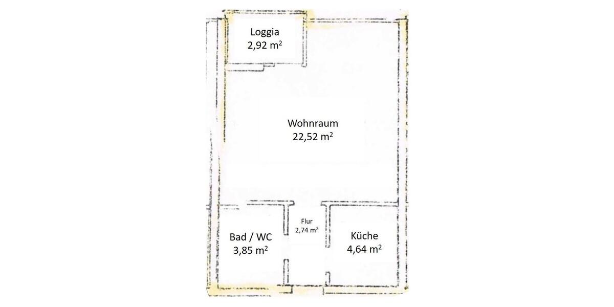 Etagenwohnung Wolfsburg - 1 Zimmer, 35 m&sup2;, 88.000&euro; | Angebot:27083785