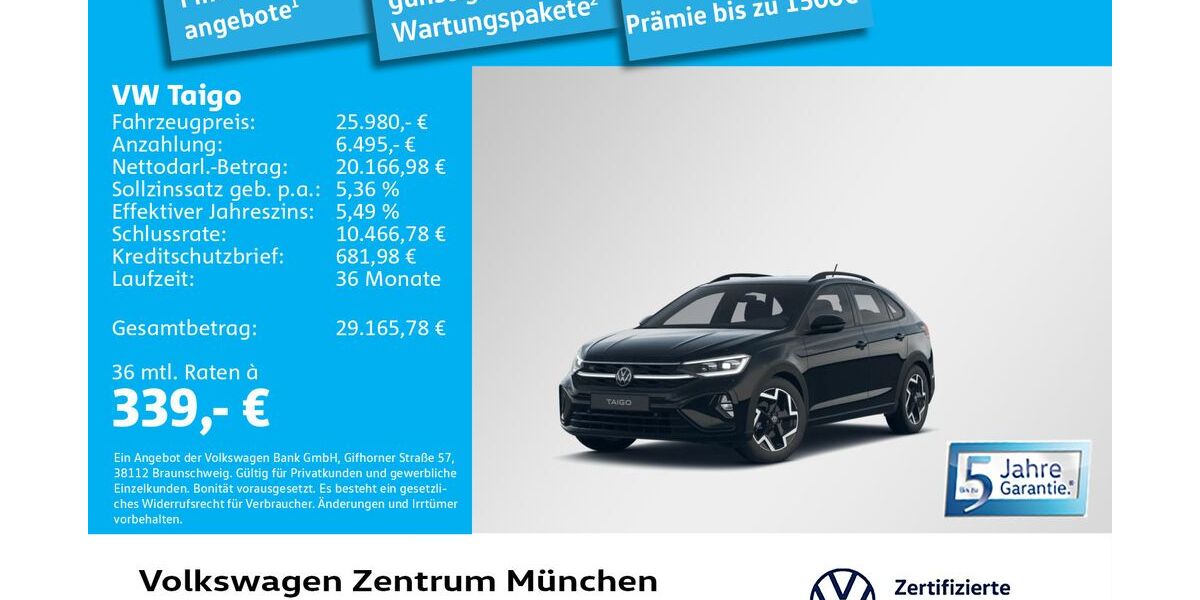 VW Taigo 13.497 km 25.980 &euro; München 80687