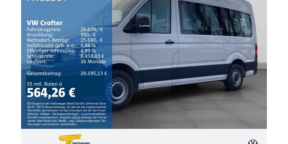 VW Crafter 123.589 km 26.670 &euro; Duisburg 47059