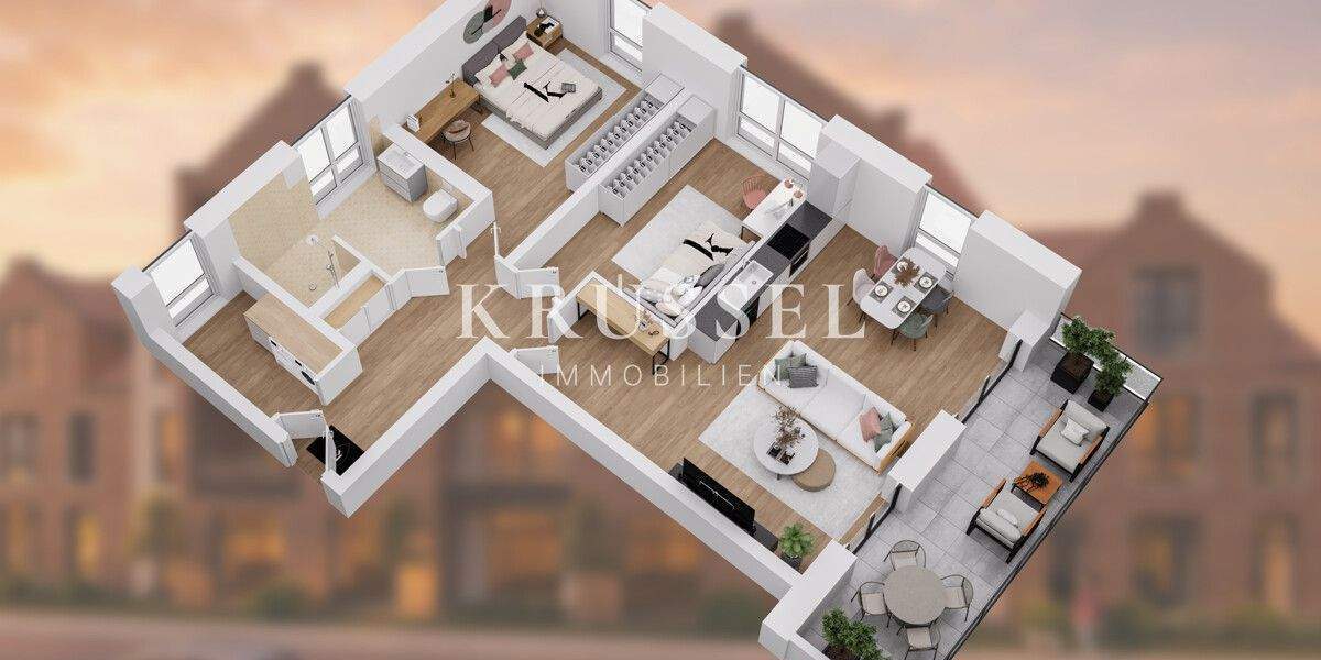 Etagenwohnung Lingen Damaschke - 3 Zimmer, 91 m&sup2;, 396.546&euro; | Angebot:25798361