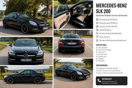 Mercedes-Benz SLK 200 61.884 km 23.499 &euro; Wasserburg 88142