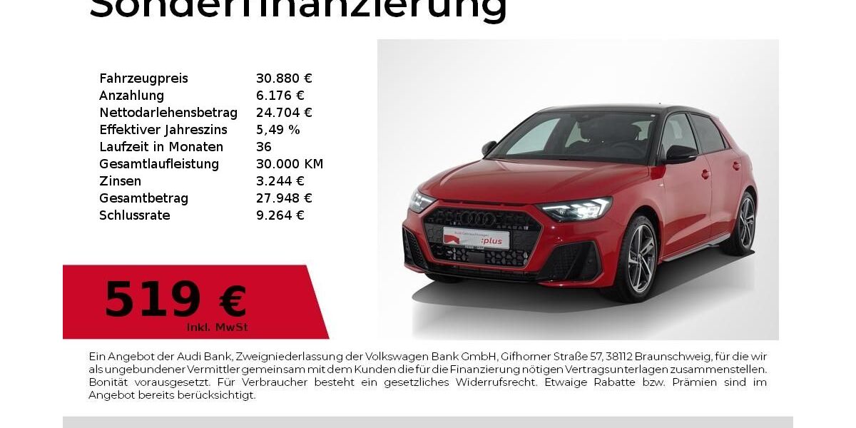 Audi A1 5.300 km 29.880 &euro; Nürnberg 90441