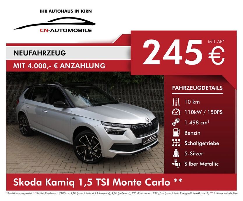 Skoda Kamiq 50 km 28.590 € Kirn 55606