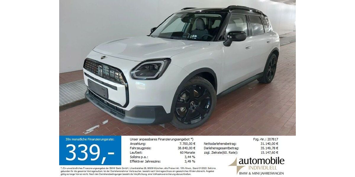 Mini Cooper E Countryman 3.800 km 37.630 &euro; Paderborn 33100