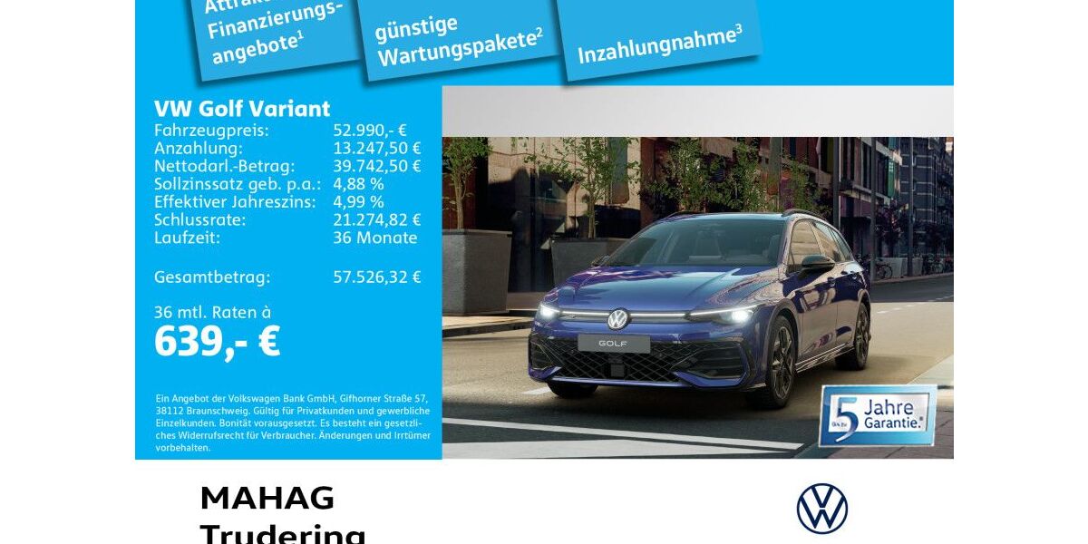 VW Golf 3.000 km 52.990 &euro; München 81825