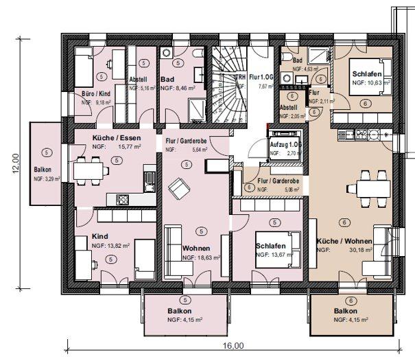 Erdgeschoßwohnung Hohenroth - 4 Zimmer, 97 m&sup2;, 318.813&euro; | Angebot:26995656