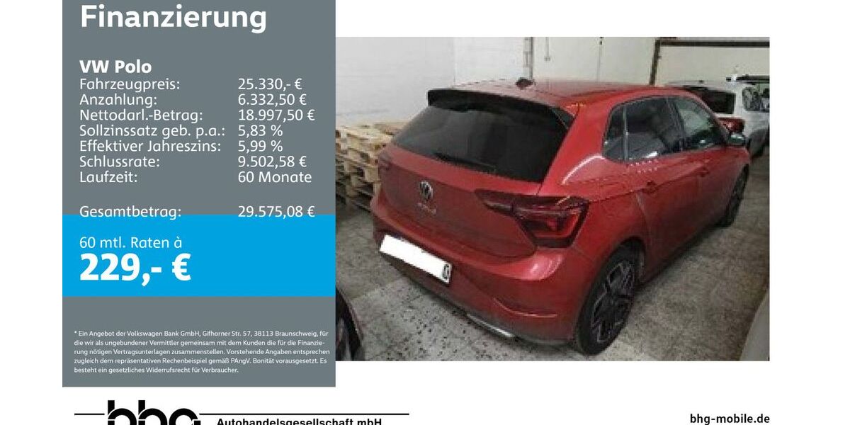 VW Polo 18.045 km 25.330 &euro; Rottweil 78628