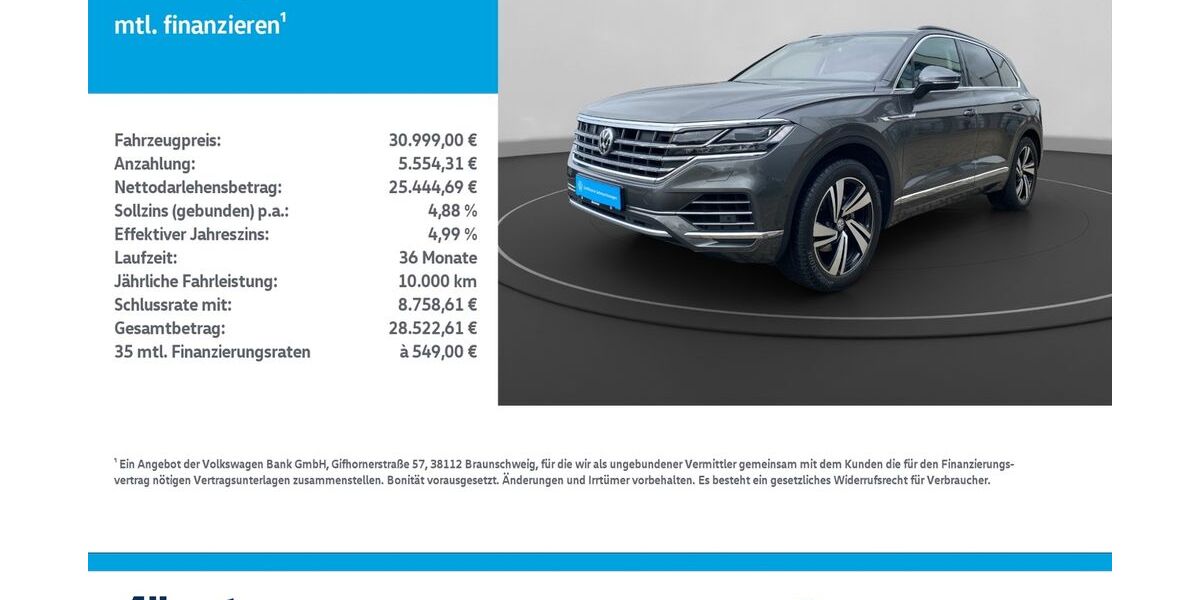 VW Touareg 174.063 km 30.999 &euro; Leinefelde-Worbis/DE 37327