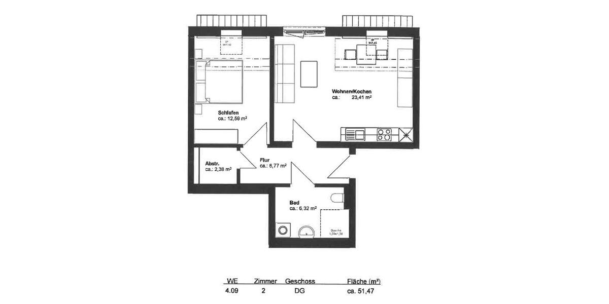 Etagenwohnung Schöneiche bei Berlin - 2 Zimmer, 51 m&sup2;, 896&euro; | Angebot:26197384