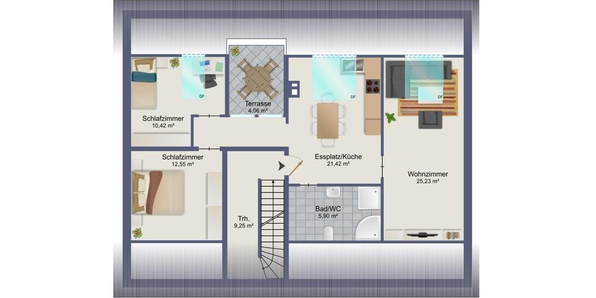 Schöne 3-Zi.-ETW mit Dachterrasse und Carport in Dieburg 3 zimmer
