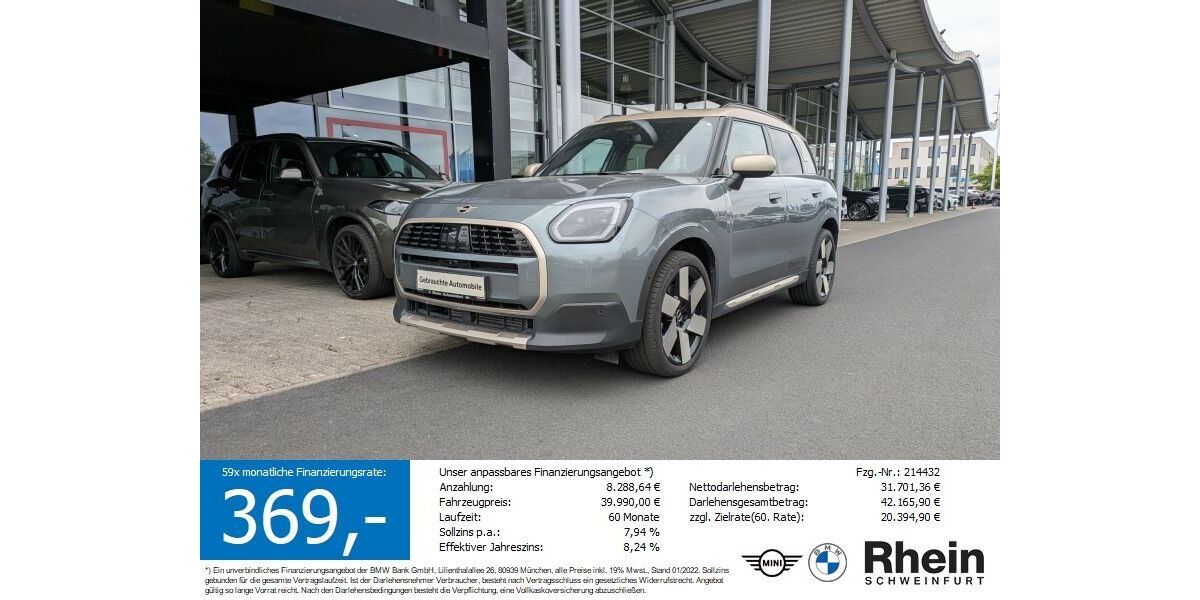 Mini Countryman C (Cooper) 32.243 km 39.890 &euro; Schweinfurt 97424