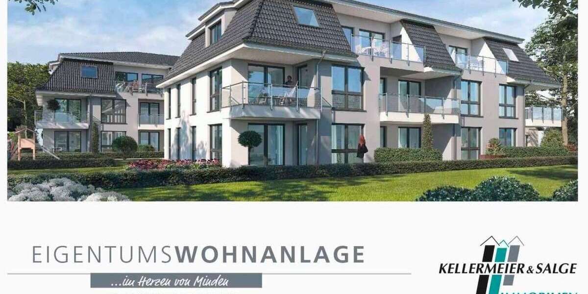 Etagenwohnung Minden Kuhlenkamp - 4 Zimmer, 102 m&sup2;, 409.000&euro; | Angebot:24276350