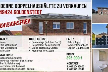 Haus Goldenstedt - 4 Zimmer, 130 m&sup2;, 395.000&euro; | Angebot:26357475