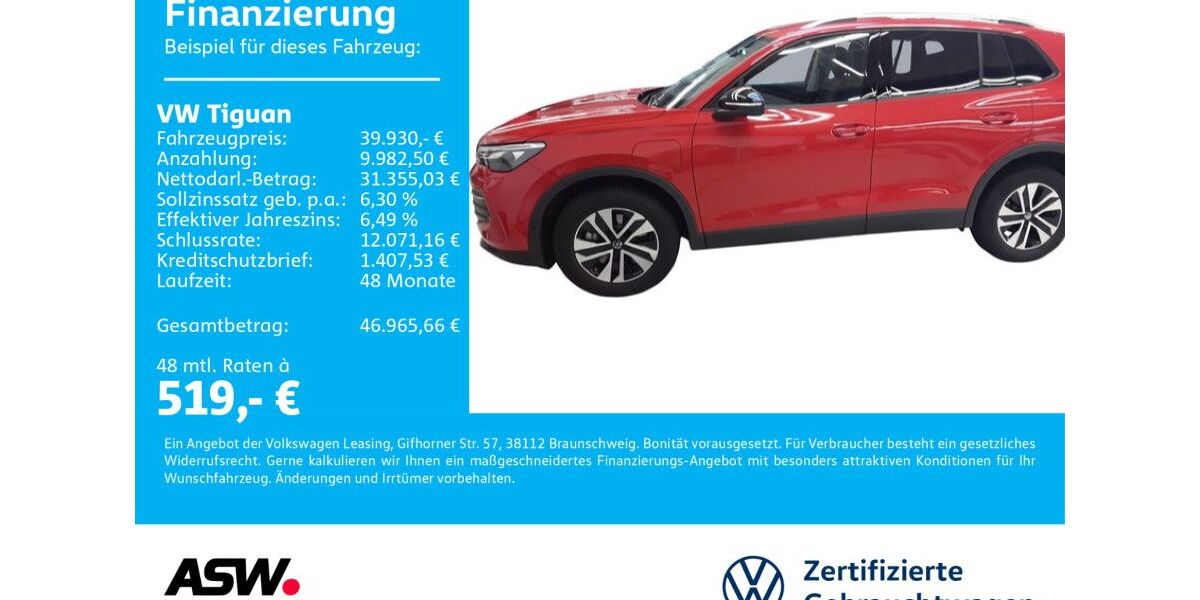 VW Tiguan 8.900 km 39.930 &euro; Bad Rappenau 74906