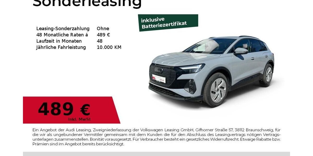 Audi Q4 e-tron 7.716 km 45.940 &euro; Dessau-Roßlau 06844