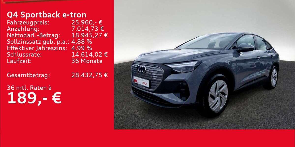 Audi Q4 e-tron 29.429 km 25.960 &euro; Ulm 89073