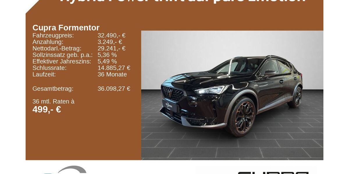 Cupra Formentor 22.331 km 32.490 &euro; Kaiserslautern 67657