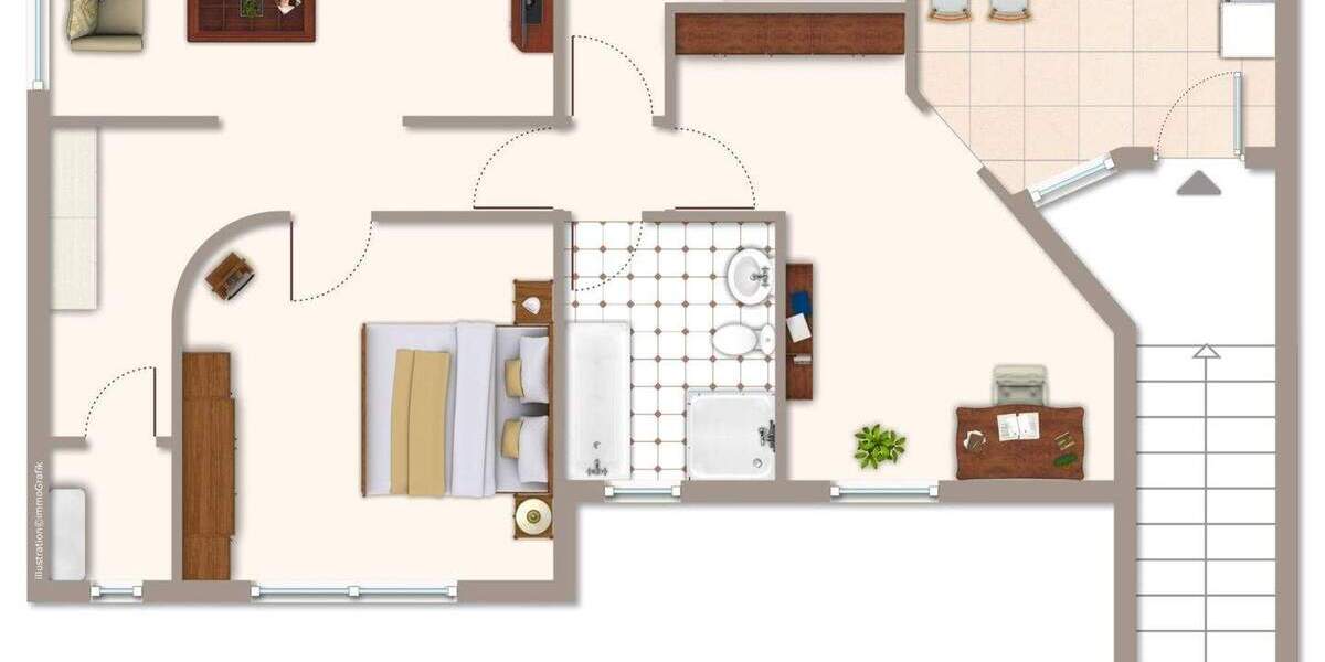 Etagenwohnung Stutensee Blankenloch - 3 Zimmer, 131 m&sup2;, 1.300&euro; | Angebot:24761781