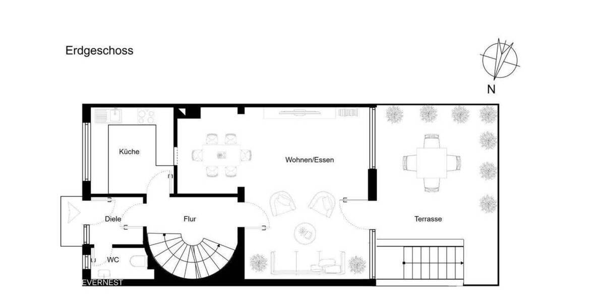 Reihenmittelhaus Hattersheim am Main Okriftel - 5 Zimmer, 118 m&sup2;, 450.000&euro; | Angebot:24748543