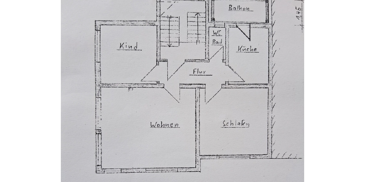Gemütliche 3-Raum-Wohnung mit Balkon in kleinem Mehrfamilienhaus - Erdgeschoßwohnung Gotha | Angebot:26376884