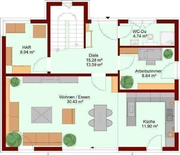 Schwanebeck Bebauungsvorschlag : Grundstück für geplantes Einfamilienhaus ( individuelles Architektenhaus ) in Traumlage. Im Alleinauftrag !