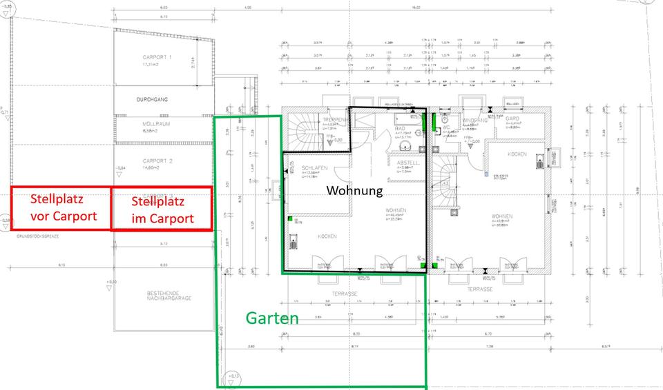 Wunderschöne Erdgeschosswohnung mit Garten 2 zimmer