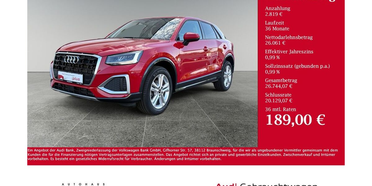 Audi Q2 13.020 km 28.880 &euro; Pronsfeld 54597