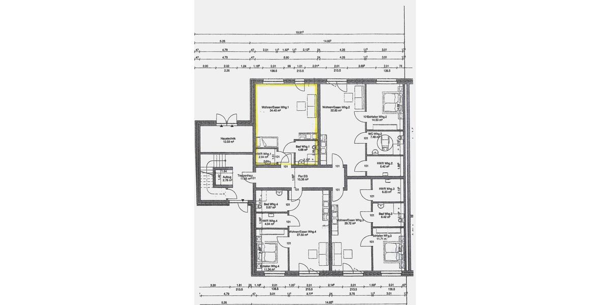 Erdgeschoßwohnung Westoverledingen - 1 Zimmer, 47 m&sup2;, 755&euro; | Angebot:24244245
