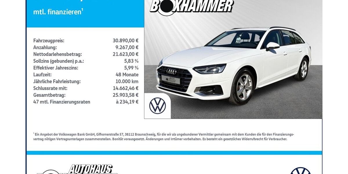 Audi A4 46.995 km 30.890 &euro; Bad Aibling 83043