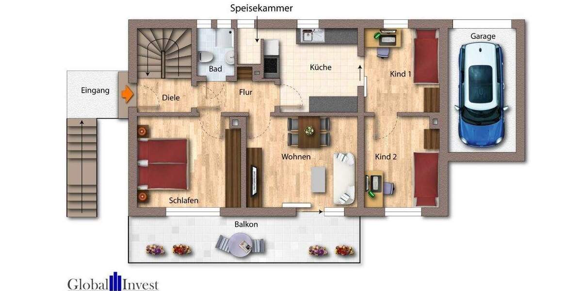 GLOBAL INVEST SINSHEIM | 2-3-Familienhaus in toller Lage von Ziegelhausen mit unverbaubarem Blick 1 zimmer