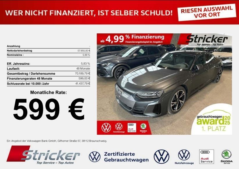 Audi e-tron GT 23.483 km 57.949 € Horn-Bad Meinberg 32805
