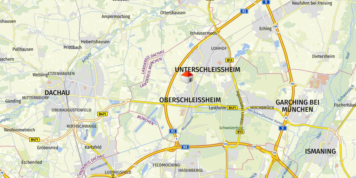 WINDISCH IMMOBILIEN – Gewerbeimmobilie mit vier Büros und einer Wohnung - ideal für den Mittelstand - Gewerbeobjekt Oberschleissheim | Angebot:22150182