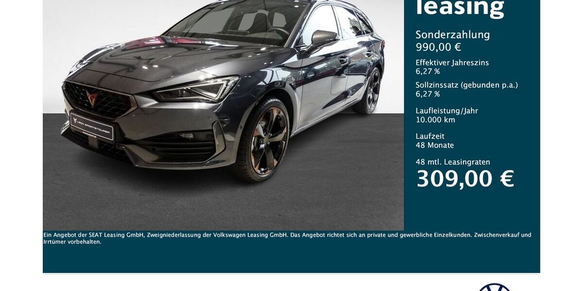 Cupra Leon 38.481 km 27.945 &euro; Dortmund 44379