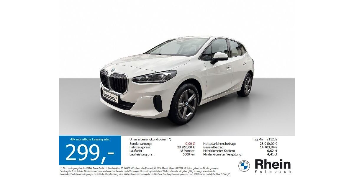 BMW 220 Active Tourer 7.226 km 26.910 &euro; Kulmbach 95326