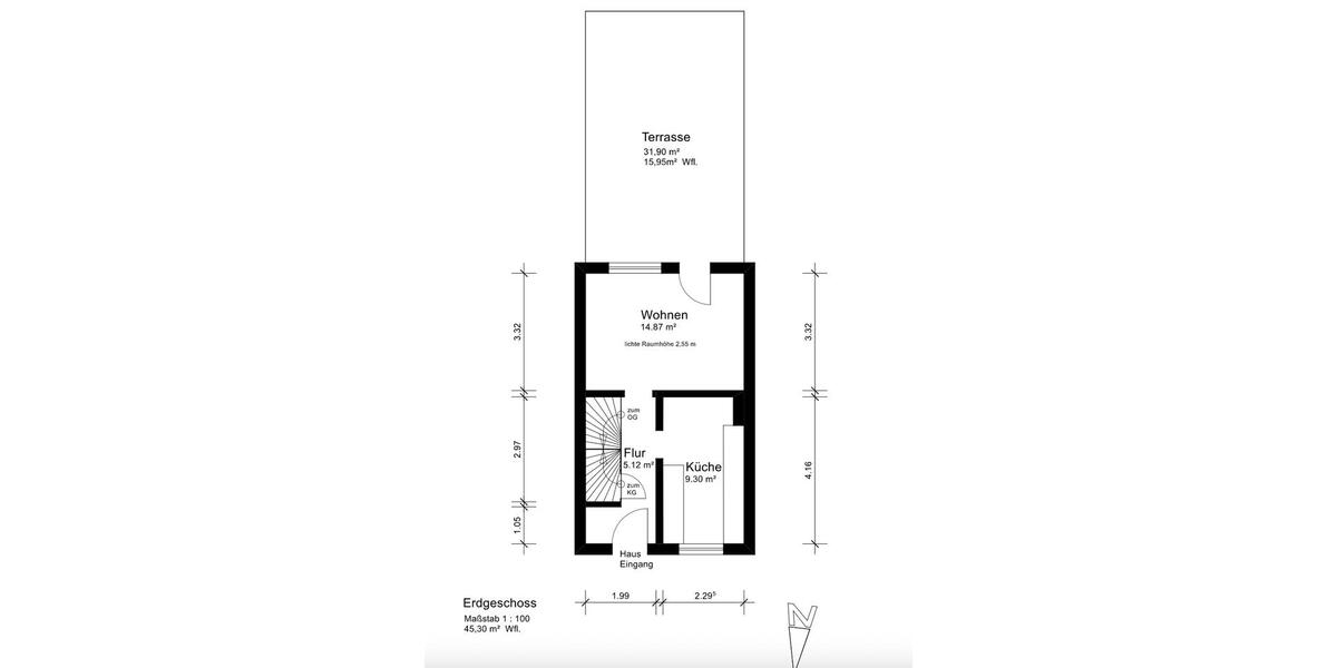 Reihenhaus Rheine Altenrheine - 4 Zimmer, 88 m&sup2;, 1.350&euro; | Angebot:26665104