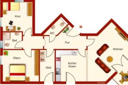 Wohnung Schwanewede - 3 Zimmer, 94 m&sup2;, 1.245&euro; | Angebot:25280370