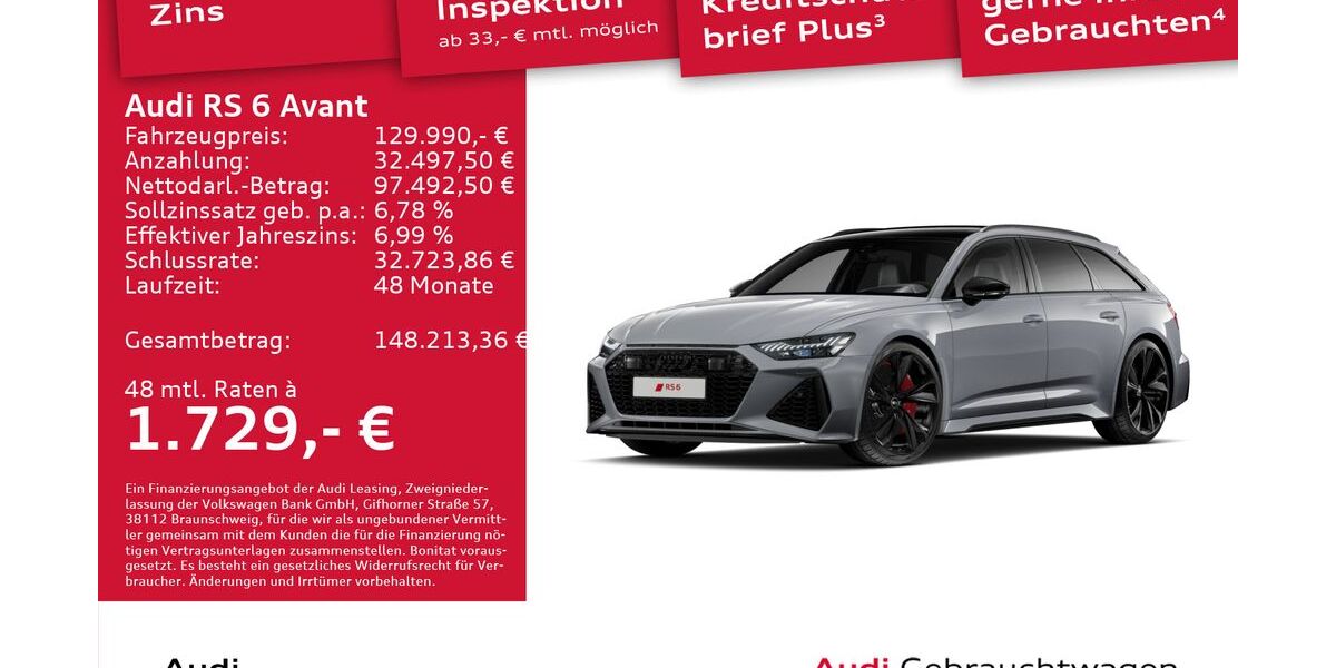 Audi RS6 6.410 km 129.990 &euro; Dresden 01067