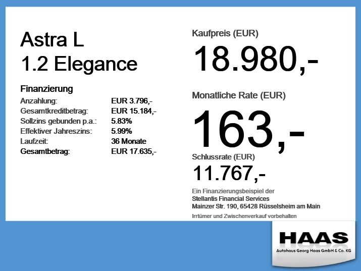 Opel Astra 31.911 km 18.980 &euro; Schwabmünchen 86830
