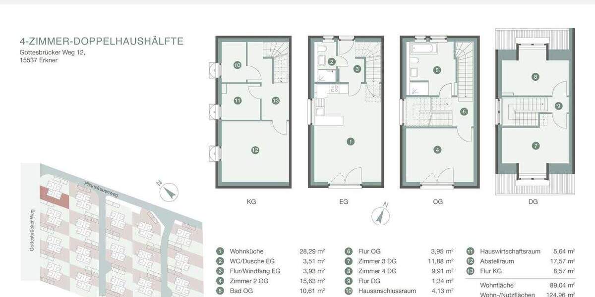 Doppelhaushälfte Erkner Hohenbinde - 4 Zimmer, 125 m&sup2;, 469.000&euro; | Angebot:25781633