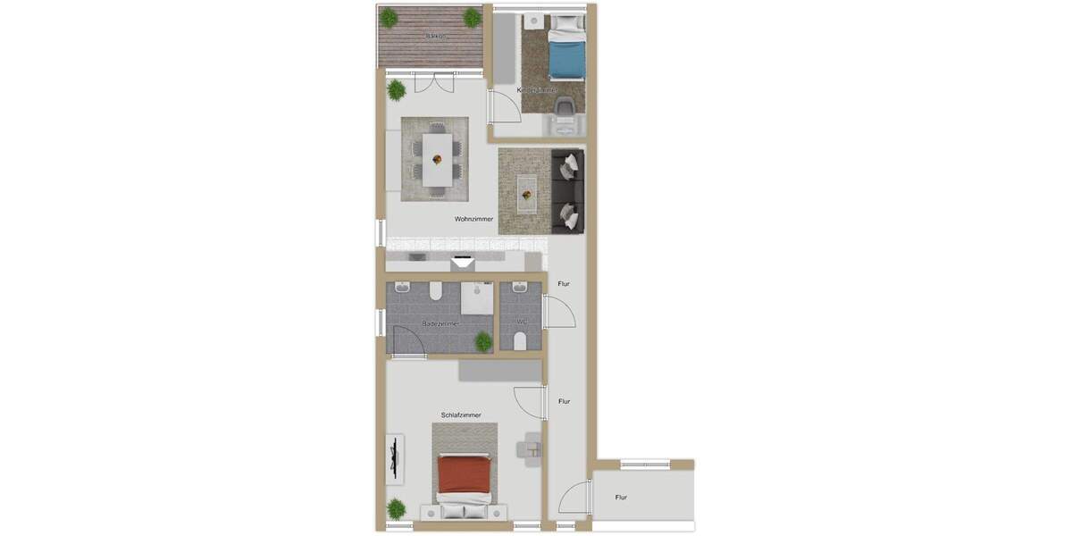 Etagenwohnung Büren - 3 Zimmer, 84 m&sup2;, 318.815&euro; | Angebot:25704119