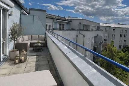 Sofort frei - Dachterrassen-Wohnung, 2 Zi. plus Wohnküche (Erbpacht) - Wohnung München Bogenhausen | Angebot:26714706