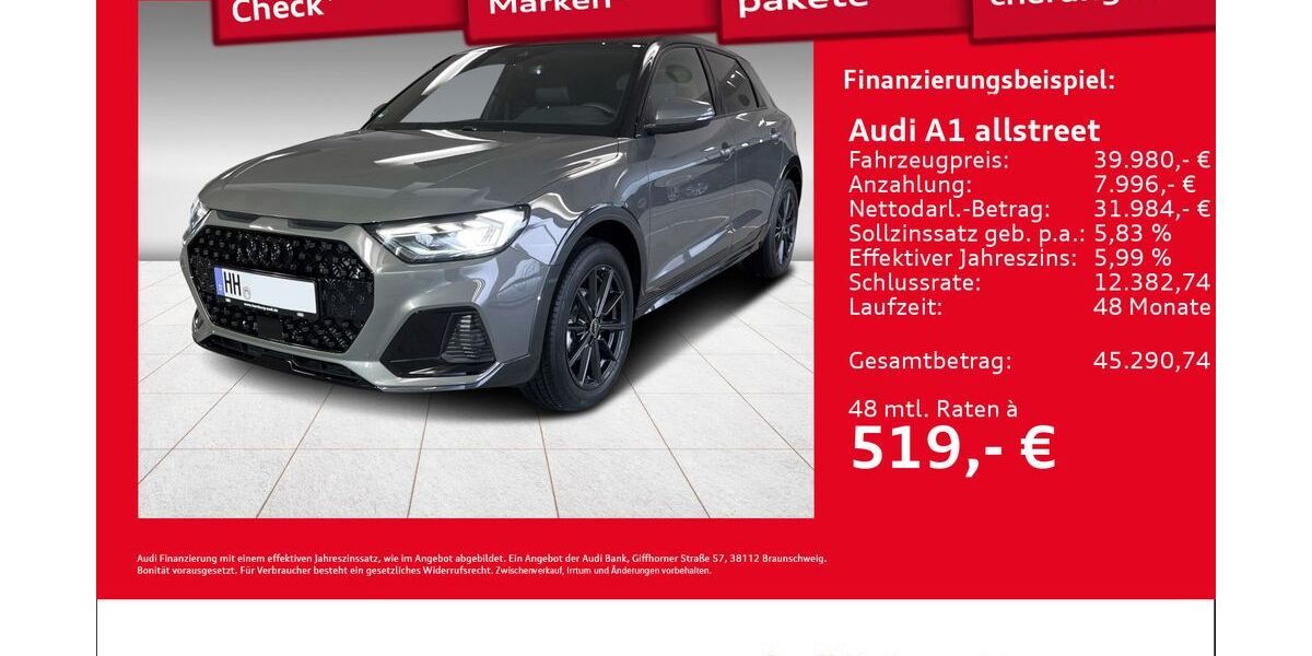 Audi A1 1.899 km 39.980 &euro; Hamburg 22419