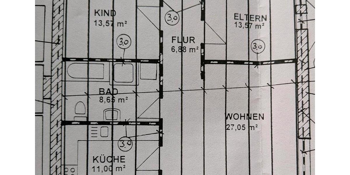 Etagenwohnung Salzhausen - 3 Zimmer, 80 m&sup2;, 830&euro; | Angebot:25945765