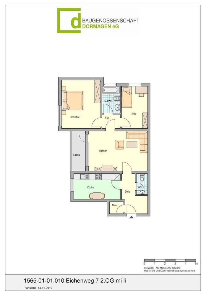 3-Zimmer-Wohnung in Dormagen-Horrem mit Balkon