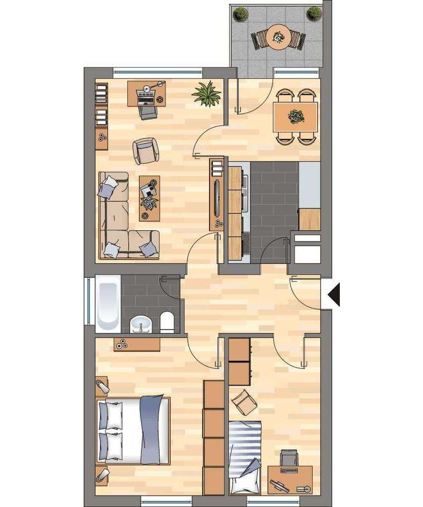 Wohnung zum Mieten in Bergkamen 429 € 54.4 m²