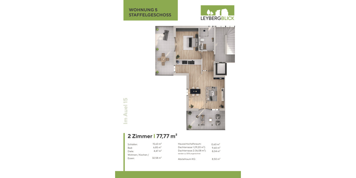 Etagenwohnung Bad Honnef Aegidienberg - 2 Zimmer, 77 m&sup2;, 436.700&euro; | Angebot:26674997
