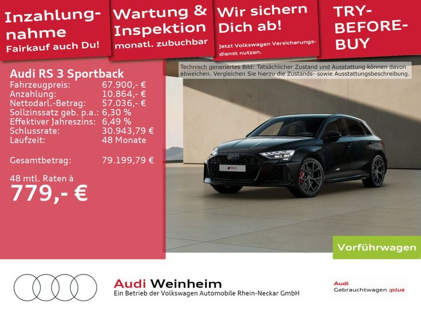 Audi RS3 9.900 km 67.900 € Weinheim 69469