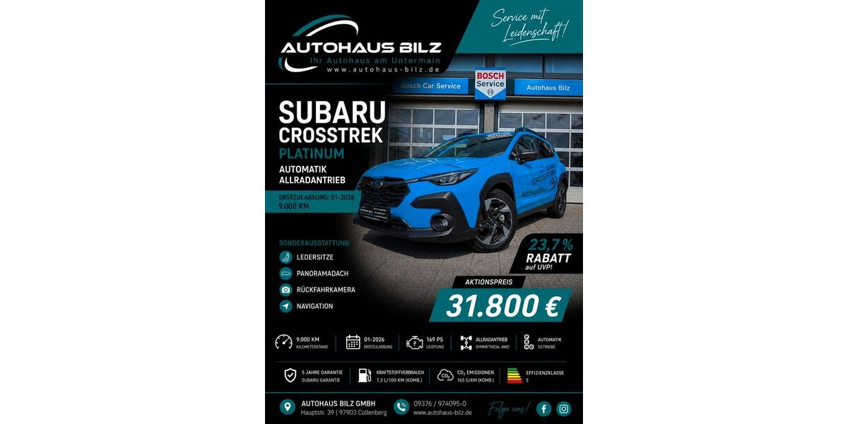 Subaru Crosstrek 9.000 km 31.800 &euro; Collenberg 97903