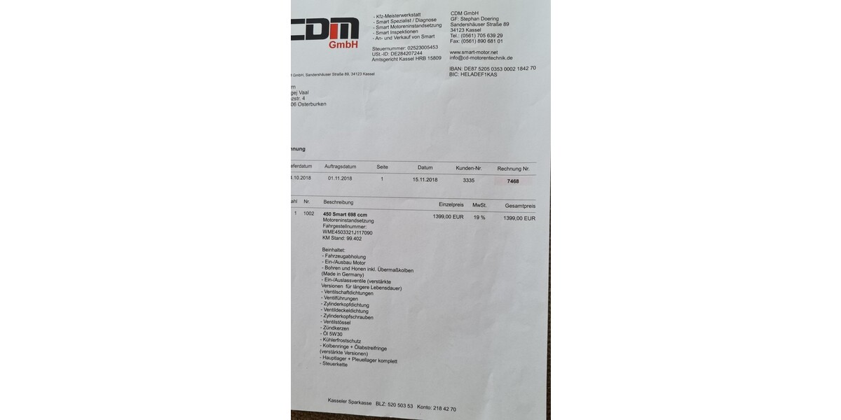 Smart ForTwo 136.000 km 2.300 &euro; Osterburken 74706