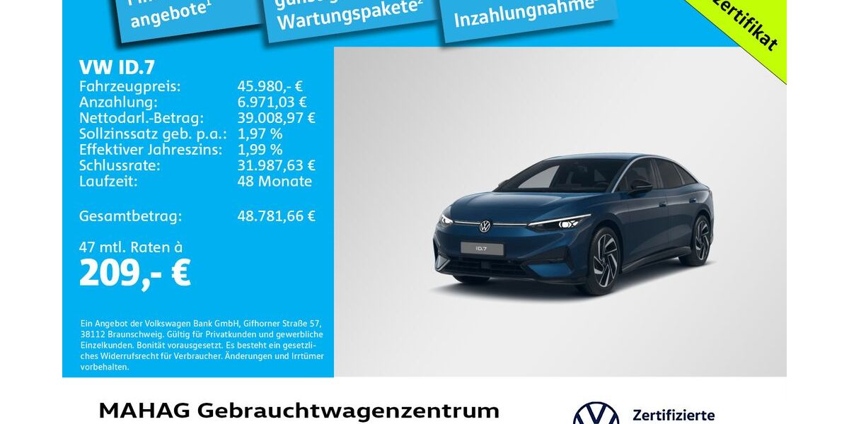 VW ID.7 8.409 km 45.980 &euro; München 80935